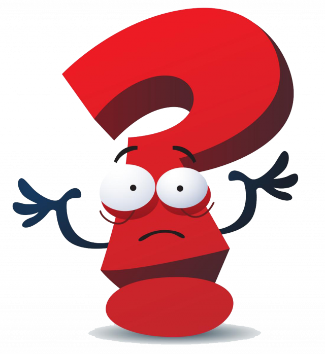 A questioning face on a question mark