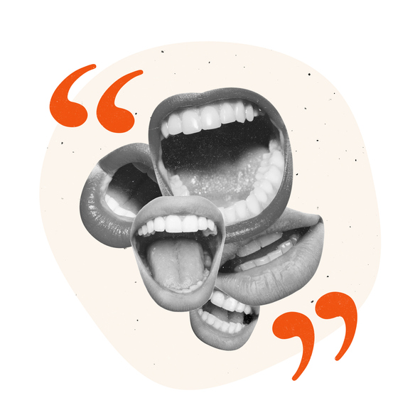 Mouth shapes mixed together