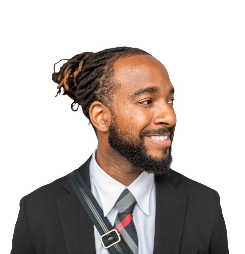 An African American man smiles